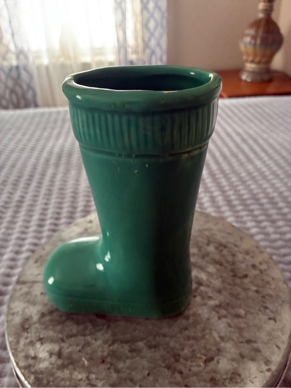 Ceramic boot vase